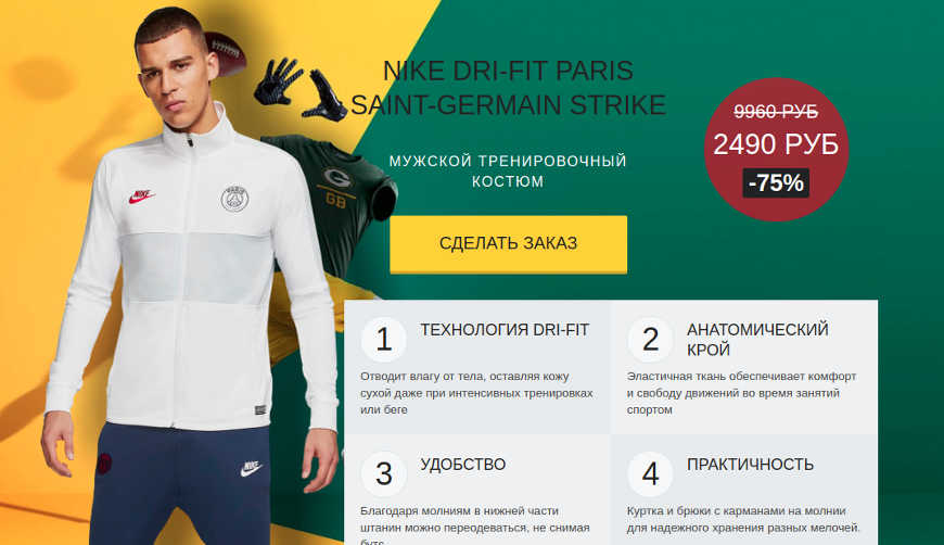 Nike Dri-FIT Paris Saint-Germain Strike за 2490р. Обман!